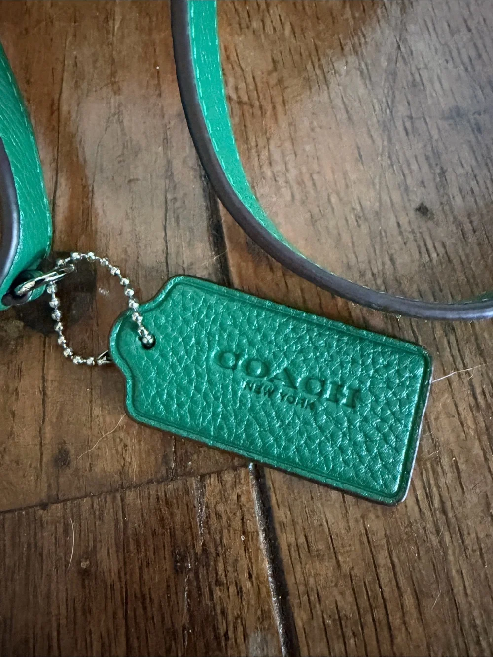Coach Pebbled Leather Emerald Green Backpack